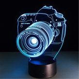 Digital Camera 3D LED Lumières Colorful Touch Night Light cadeau de Noël