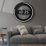 US / EU Plug 12 Inch LED Anillo de pared Reloj Automático Fotosensible Digital Electrónico Reloj Oficina Dormitorio Plástico Reloj