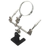 Hand Soldering Iron Stand Helping Clamp Magnifying Tool Auxiliary Clip Magnifier Station Holder