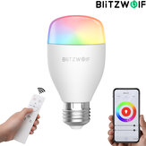 BlitzWolf® BW-LT27 AC100-240V RGBWW+CW 9W E27 APP スマートLED電球はAlexa Googleアシスタント+ IRリモコンで動作します