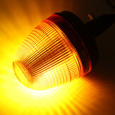 Lâmpada de aviso de trator montada em poste DIN Luz intermitente giratória âmbar de 60 LED Lâmpada de aviso 12/24V