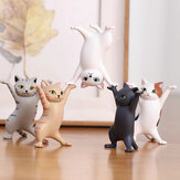 1 PC Figura de Gato Dançante em Desenho Animado, Boneca de Gato Encantadora Feita à Mão, Brinquedo de Gatinhos para Caneta de Mesa, Decoração de Mesa de Escritório, Presente de Coleção