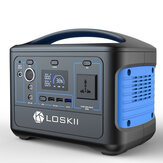 LoskiiLK-PS10ポータブル屋外発電所バッテリージェネレーター220-230V568Wh / 153600mAhキャンプ用ソーラージェネレーター非常用エネルギー供給LCDディスプレイ屋外キャンプ用