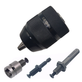 0.8-10mm 3-Jaw 3/8-24UNF Drill Chuck Quick Change Adapter SDS-Plus Shank 1/4 Inch Hex Square for Rotary Hammer Drill