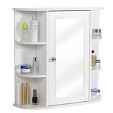 Privmedi Wandmontierter Badezimmerschrank Make-up-Spiegelhalter Regal Große Kapazität Heimschrank Kosmetikaufbewahrung