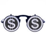 Óculos de sol vintage estilo Steam Punk Gótico com lentes redondas dobráveis e óculos de personalidade