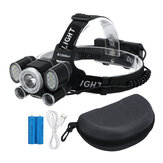 Lampe frontale LED OUTERDO avec zoom ultra lumineux, 5 modes, rechargeable par USB, idéale pour le camping, la course à pied et le cyclisme.