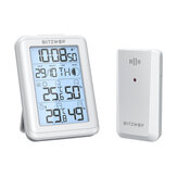 BlitzWolf® BW-TM01 LCD Écran Station météo sans fil Thermomètre extérieur intérieur numérique Hygromètre Température Moniteur d'humidité avec calendrier et réveil