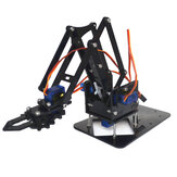 Braço robótico de montagem em acrílico de 4DOF com servo de engrenagem de plástico SG90 para robótica DIY