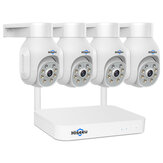 3MP Bezprzewodowy system kamerek do monitoringu wideo CCTV na zewnątrz z dźwiękiem Ochrona uliczna z alarmem Hiseeu IP