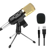 Dinâmica de Áudio Condensador USB Vocal de Gravação de Som Microfone Mic com Suporte de Montagem