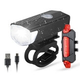 BIKIGHT vélo avant + éclairage arrière ensemble USB LED Rechargeable vtt montagne avant lampe phare étanche à la pluie ultra-léger lampe de poche vélo lumière