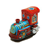 Vintage Wind Up Tin Toy Clockwork Spring LocomotivE Klasyczna zabawka