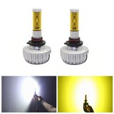 Pair 9006 20W 2000LM Canbus LED Car Fog Lights Bulbs with DIY Temperature Color Film 