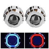 2.5 Inch HID Lights Motorcycle Car Double Optical Lens With Double Angel Eyes HB4 H7 H4