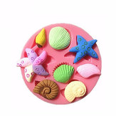 3D Silicone Sea Shells Starfish Sea Snail Fondant Cake Chocolate Mold Mould Cake Decoration