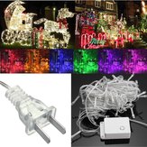 Cadena de luces de hadas de 10M 100LED para Navidad al aire libre impermeable para bodas, fiestas de vacaciones, lámpara con enchufe US 110V