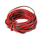 LUSTREON 10M Tinned Copper 22AWG 2 Pin Red Black DIY PVC Electric Cable Wire for LED Strip Lighting