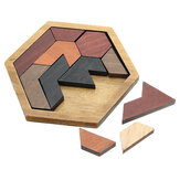 Детские пазлы Деревянные игрушки Tangram Jigsaw Совет Геометрические формы Дети Обучающая игрушка