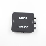 محول HDMI إلى AV 1080P محول مركب فيديو HD مربع HDMI إلى RCA AV / CVSB L / R فيديو صغير HDMI2AV يدعم NTSC PAL