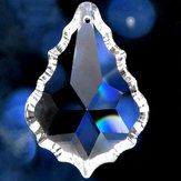 38MM Kronleuchter klares Kristallglas Ahornblatt Pendelleuchte Prismen Teil Dekor