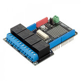 4 Реле Щит Uno Модуль 400мА 6-12В для Моторы Помпы RobotDyn для Arduino - продукты, которые работают с официальными платами Arduino