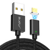 RAXFLY 2.4A Magnetic Micro USB Braided Charging Data Cable 1M For Xiaomi Redmi 5 Plus Note 4 Note 5