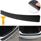 Adesivo de fibra de carbono, vinil, decalque para a placa de soleira do porta-malas do carro, protetor de para-choques traseiro da carroceria