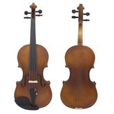4/4 Retro Matte Spruce Violin Ebony Finger Board with Bow Rosin Case
