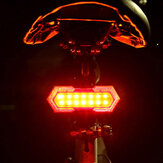 Lanterna traseira sem fio para bicicleta Bateria de 800mAh à prova d'água 5 modos de luz Iluminação de 180° Instalação fácil com controle remoto de buzina de 120dB para ciclismo noturno