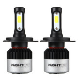 NightEye S2 COB LED Car Headlights Bulbs Fog Light H1 H4 H7 H11 9005 9006 72W 9000LM 6500K White 2Pcs