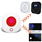 Sirène sans fil EARYKONG 433MHz avec son et lumière pour système d'alarme compatible avec l'application Tuya, Alexa et Google Home