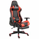 Game chair rotatable with footrest PVC red
