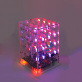Akrylowa osłona 4x4x4 Przezroczysta obudowa obudowy dla dwukolorowego LED Cube 3D Light Square Electronic DIY Kit