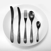 KC-HF5 High-end 420 Stainless Steel 5 Pieces Flatware Set Meniscus Design Dinnerware Set With