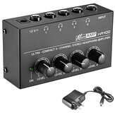 Amplificador de auriculares G-MARK EPMH4 HA400 de 4 canales Metal Estéreo Mini divisor de auriculares de audio Amplificador de monitor