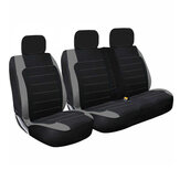 Housses de siège de fourgonnette 2+1 en tissu gris et noir pour Ford Transit MK7 2007-2020