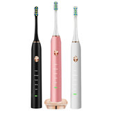 PA-213 Electric Toothbrush Rechargeable Ultrasonic Vibration Toothbrush 2 Replacement Heads