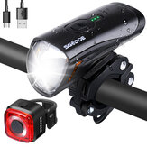 SGODDE Ultra jasny zestaw świateł rowerowych Wodoodporny akumulator USB 3 tryby Reflektor rowerowy z tylnym światłem na rowerze