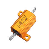 RX24 10 W 2R 2RJ Metal Alumínio Caso Resistor De Alta Potência De Metal Dourado Shell Caso Resistor Resistência Do Dissipador De Calor