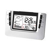 Medidor digital eletrônico multifuncional de temperatura umidade LCD cronômetro Relógio meteorológico luminoso