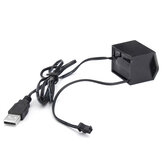 محول تيار USB لتحكم LED El Wire Glow المرنة العابرة للنيون لمسافة 1-10 م DC5V