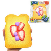 Kiibru Squishy Strawberry Toast en tranches Licencié 14.5cm Slow Rising avec emballage cadeau Collection Soft Jouet
