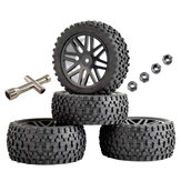 4 Uds neumáticos ruedas 12mm hexagonal para 1/10 todoterreno Crawler RC Coche vehículos modelos repuestos