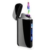 KCASA LED doble arco encendedor electrónico recargable a prueba de viento encendedores USB Gadget herramienta para hombres regalos