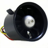 QTMODEL 70mm 12 Blade EDF Ducted Fan Met 6S 2300KV CW/CCW Outrunner Motor voor Jet Fixed Wing RC Vliegtuig