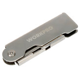 WORKPRO W011020 Mini faca de utilidade dobrável em aço inoxidável Cortador de caixas múltiplas ferramentas