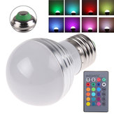 E27 3W RGB IR LED 16 Renk Değiştirme Işık Lambası Ampul AC 85-265V