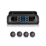 C-260 Car Tire Pressure Monitoring System Solar Real-time Tester LCD Screen 4 Sensors ABS
