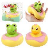 Sanqi Elan Frog Duck Blandito 10*10*9CM Subida lenta con licencia con embalaje Colección de regalo Juguete suave
